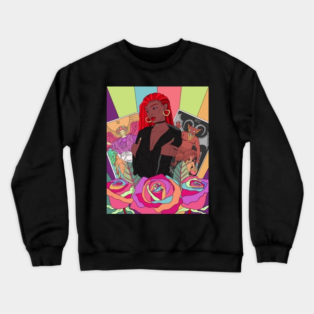 Spiritual Woman (Rainbow) Crewneck Sweatshirt by MyNameisAlex